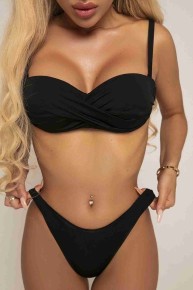 Angelsin Brezilyan Şık Bikini Altı Siyah - Thumbnail
