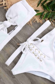Angelsin Özel Tasarım Bikini Altı Beyaz - Thumbnail