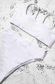Angelsin V Kesim Yüksek Bel Bikini Altı Beyaz - Thumbnail