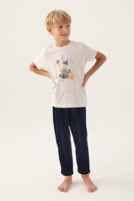 Arnetta Erkek Çocuk Taş Garson Pijama Takımı 2991 - Thumbnail