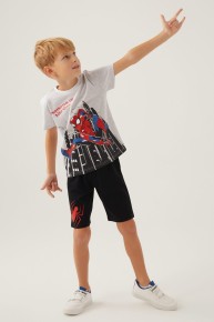Arnetta Erkek Çocuk Karmelanj Spiderman Pijama Takımı 4880 - Thumbnail