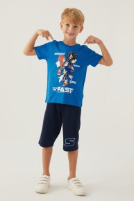 Arnetta Erkek Çocuk Sonic Cobalt Kısa Kol Pijama Takımı 16983 - Thumbnail