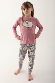 Arnetta Kız Çocuk Garson Uzun Kol Pijama Takımı 2633 - Thumbnail