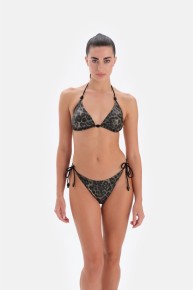 Eros Kadın Kahverengi Üçgen Bikini Takım 3294 - Thumbnail