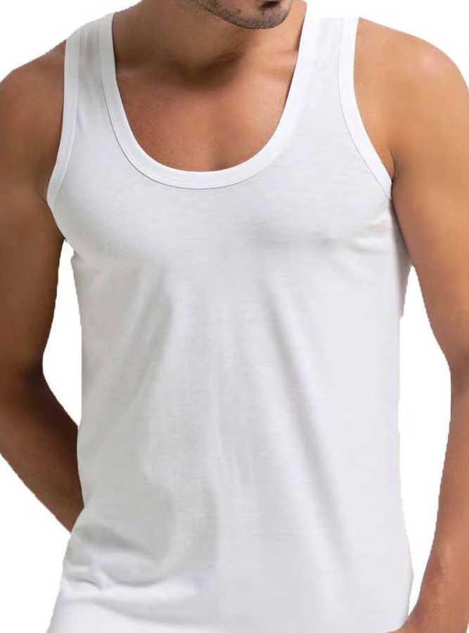 Grsn Men 6 Pc Camisole White Cotton Singlet 01001 | Camasirburada.com