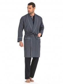 Pierre Cardin Groom Pajama & Robe 5 Pc Set 5560 - Thumbnail