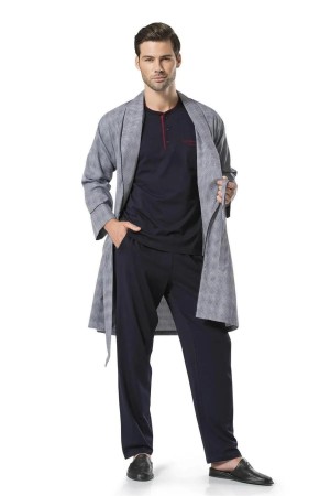 Pierre Cardin Groom Short Pajama & Robe 5 Pc Set 5540