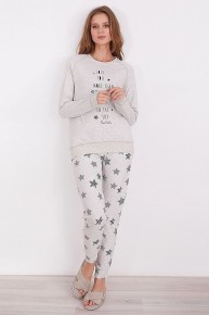 Pierre Cardin Kadın Uzun Kol Pijama Takım 8404 S - Thumbnail