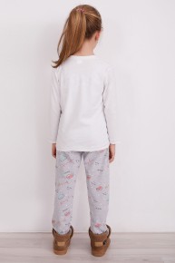 Pierre Cardin Kız Çocuk Uzun Kol Krem Pijama Takım 8400 - Thumbnail