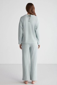 Us Polo Assn Kadın Uzun Kol Pijama Takımı 16954 - Thumbnail