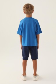 Us Polo Erkek Çocuk Garson Cobalt Bermuda Pijama Takımı1735 - Thumbnail